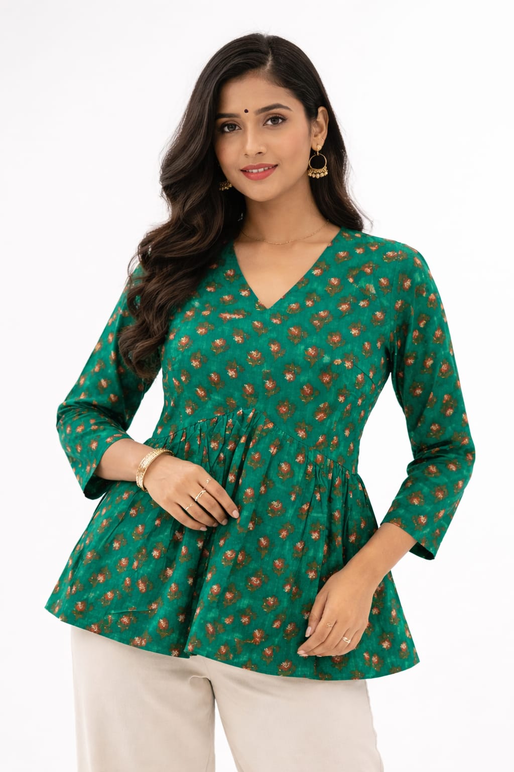 FLAUNT - FLORAL PEPLUM TOP