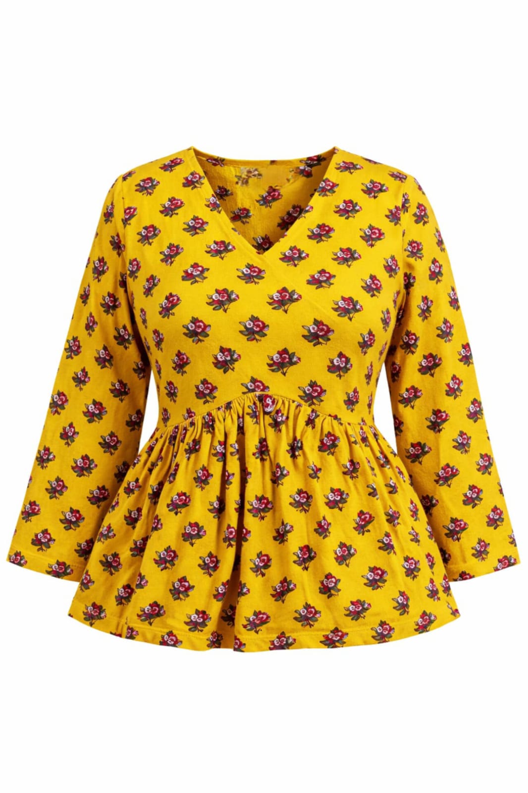 FLAUNT - FLORAL PEPLUM TOP