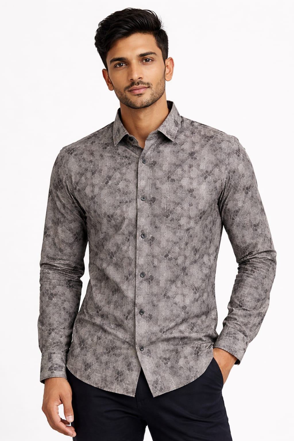 Classic grey pattern shirt