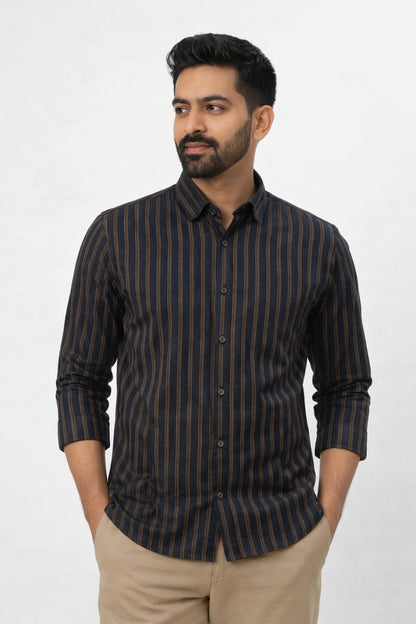 Vertical stripe shirt