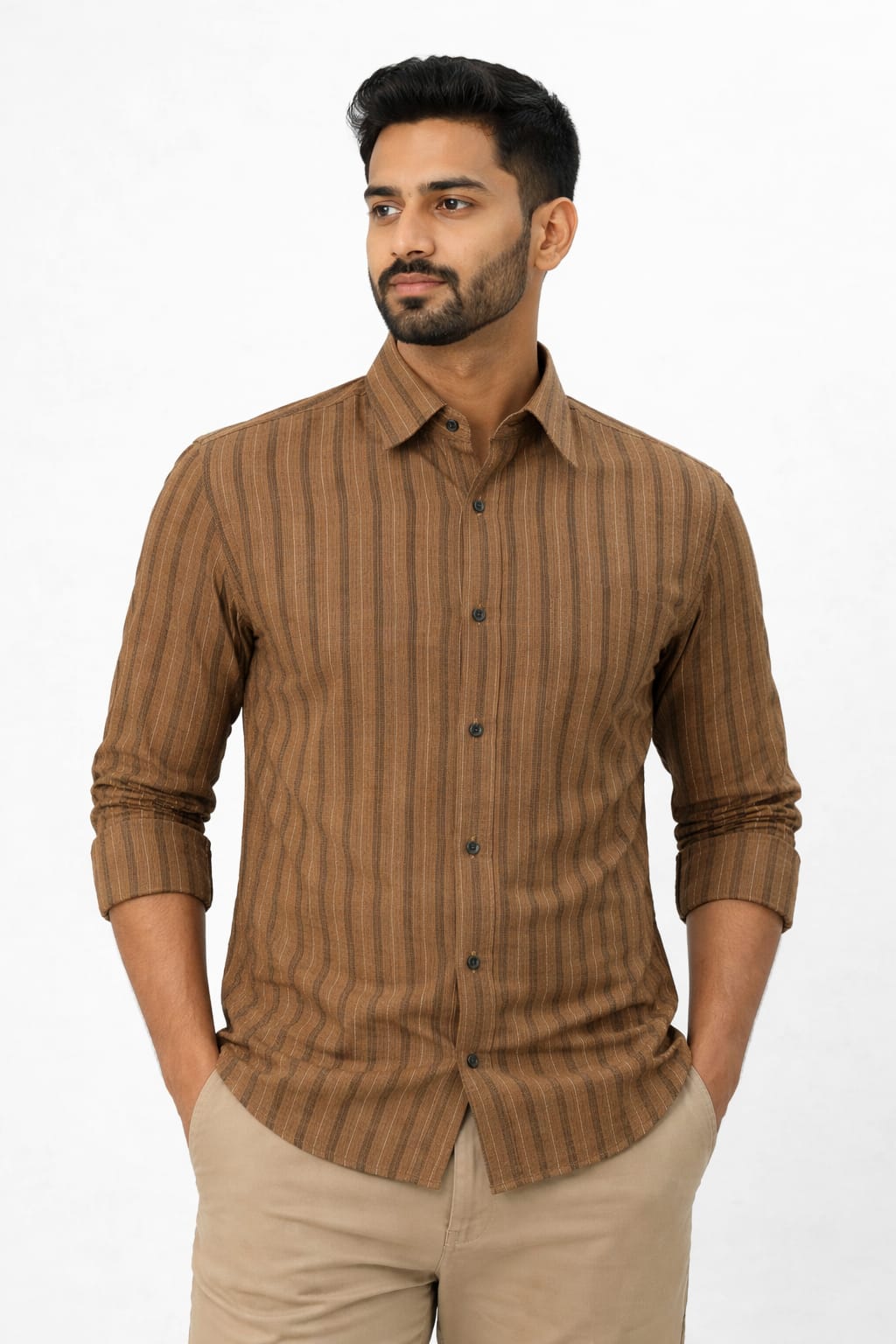 Vertical stripe shirt